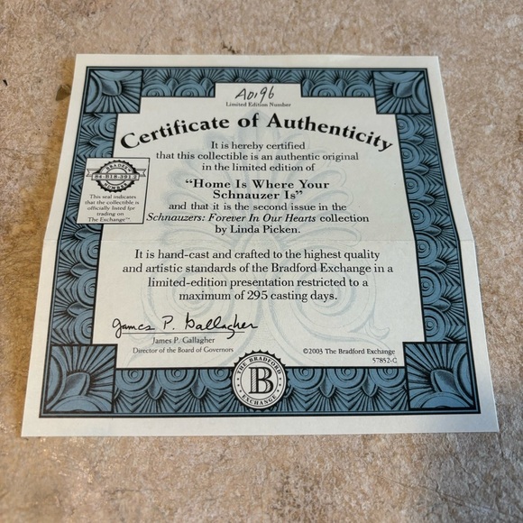 Bradford Exchange “Home Is Where Your Schnauzer Is” Plaque New - Picture 2 of 4